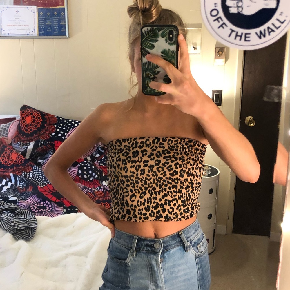 Leopard Print Tube Top